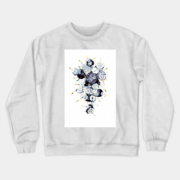 BLACK WHITE Crewneck Sweatshirt by MAYRAREINART